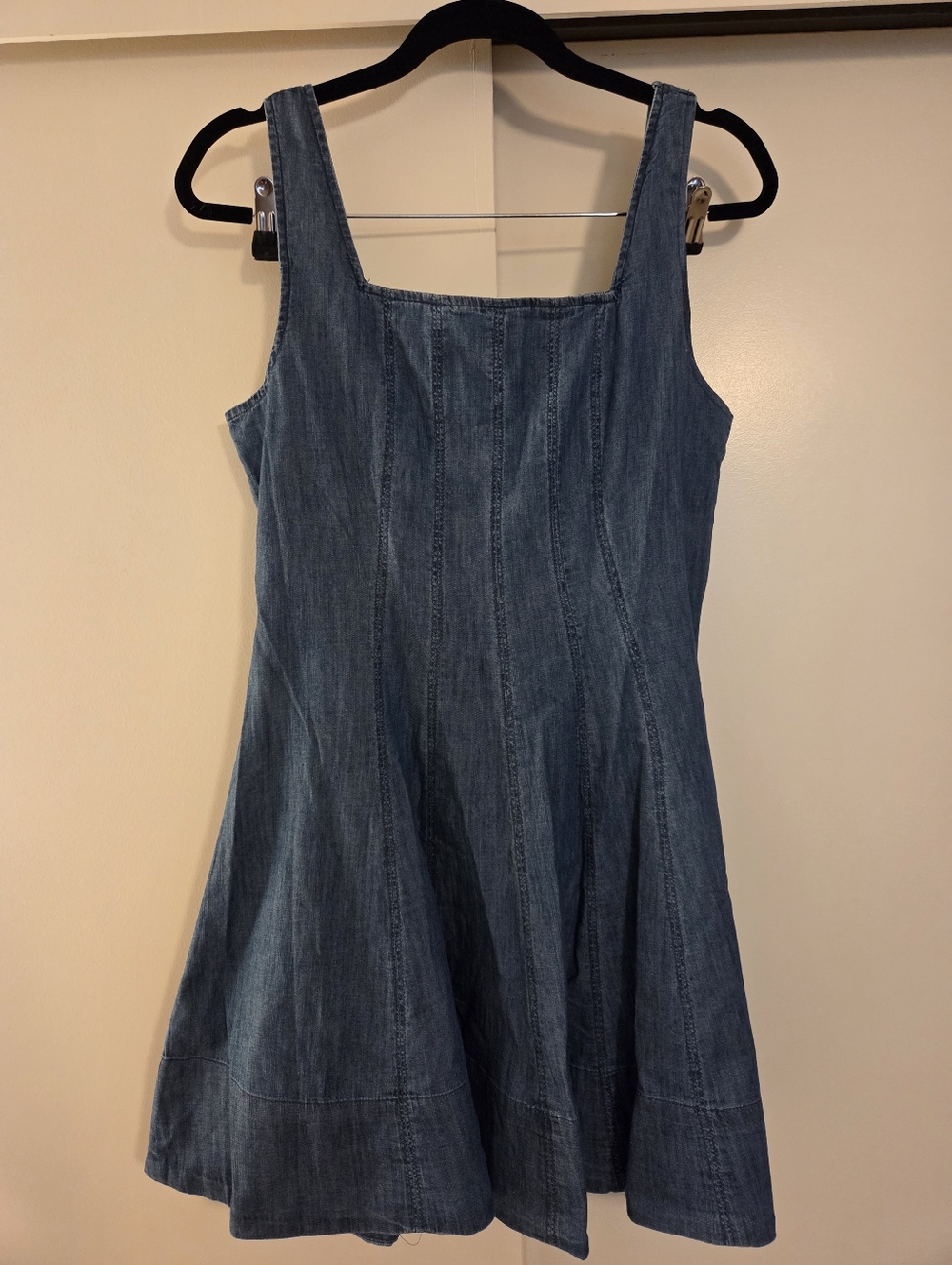 Loft Chambray Mini Flare Dress- 12P NWT